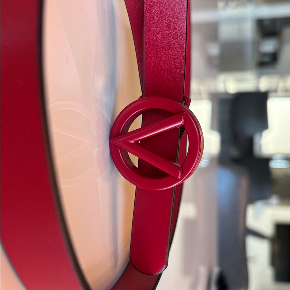 Mario Valentino Red Designer Belt - Picture 6 of 6